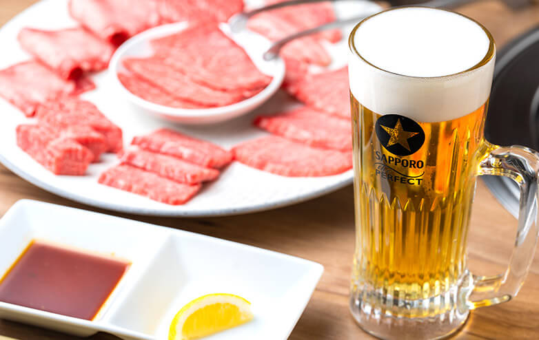 ビールとお肉